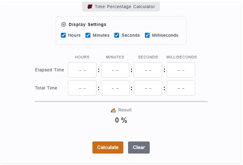 Time Percentage Calculator