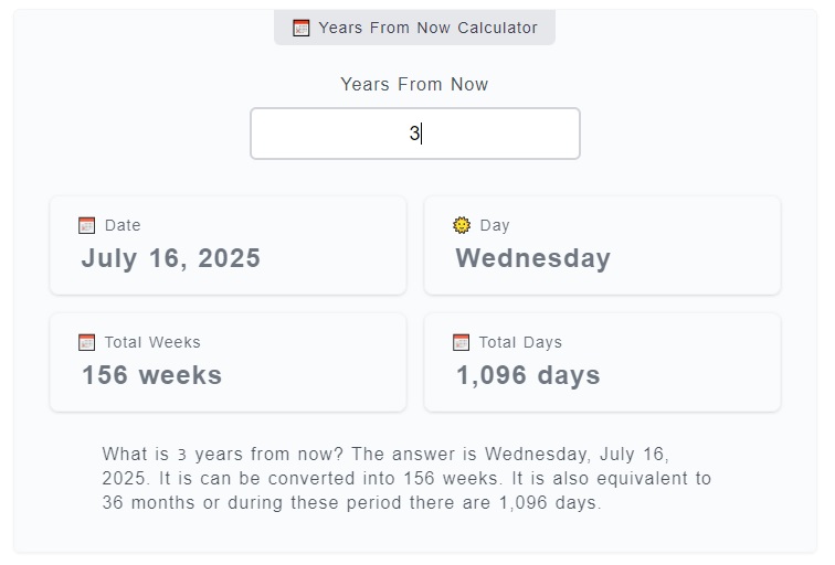 years-from-now-calculator